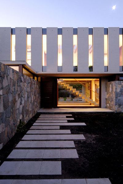 Concrete Home Architecture Decorated with ... Sunlight