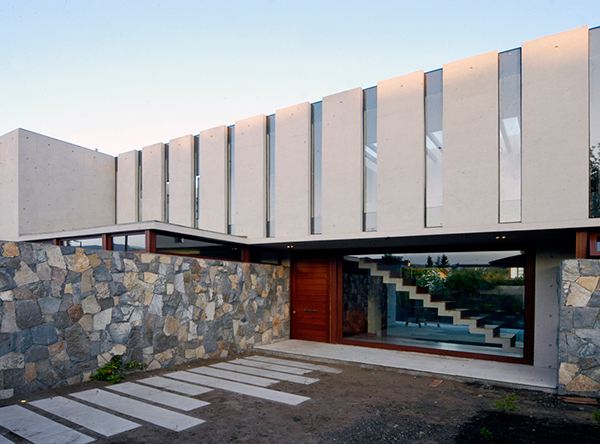 Concrete Home Architecture Decorated with ... Sunlight