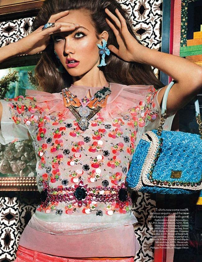 VOGUE UK: KARLIE KLOSS IN "LADY LUXE" BY PHOTOGRAPHER MARIO TESTINO