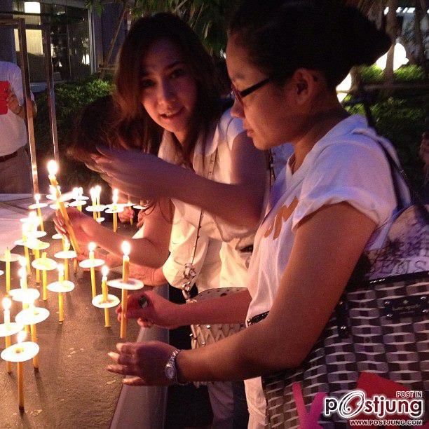 "อั้ม พัชราภา"@วันมาฆบูชา !