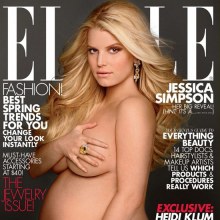 Jessica Simpson Pregnant and Nude For Elle Magazine April 2012