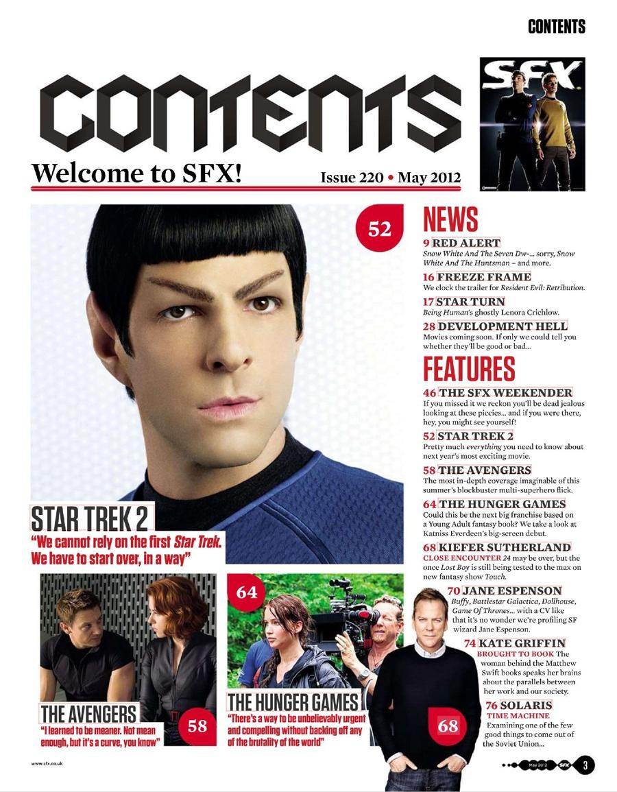 Star Trek2 @ SFX Magazine issue 220 May 2012