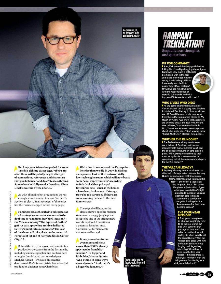 Star Trek2 @ SFX Magazine issue 220 May 2012