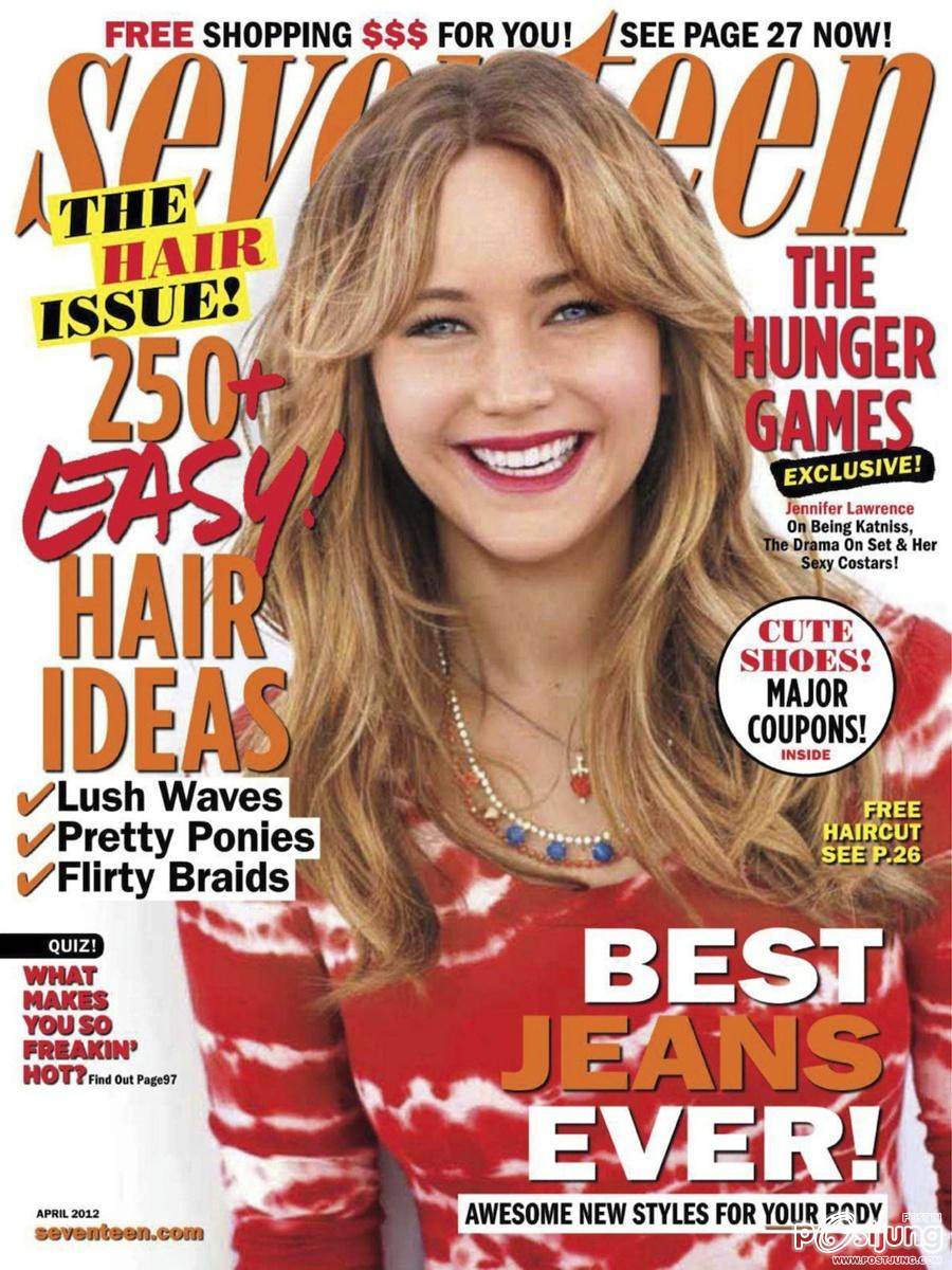 Jennifer lawrence @ Seventeen US April 2012