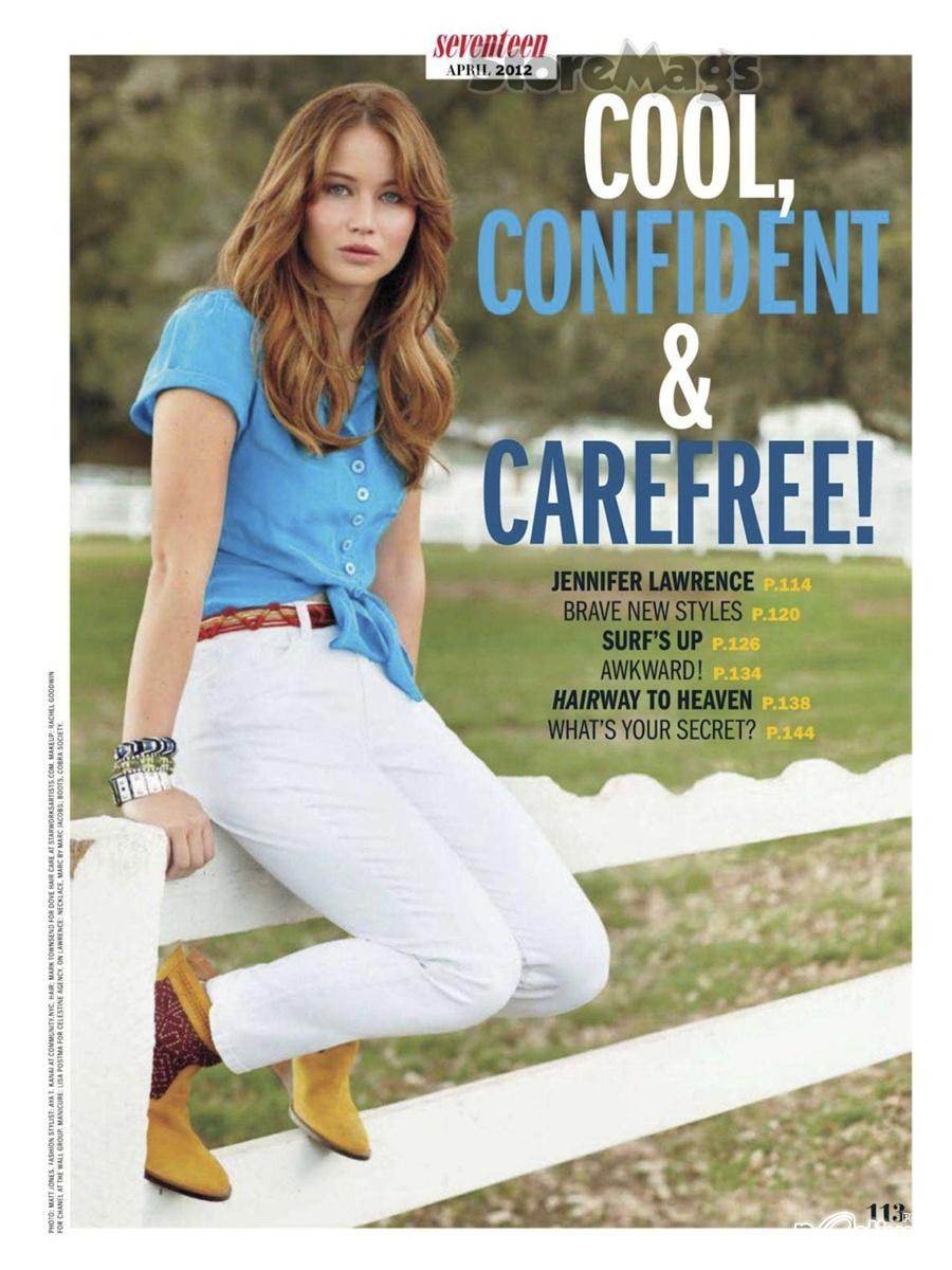 Jennifer lawrence @ Seventeen US April 2012