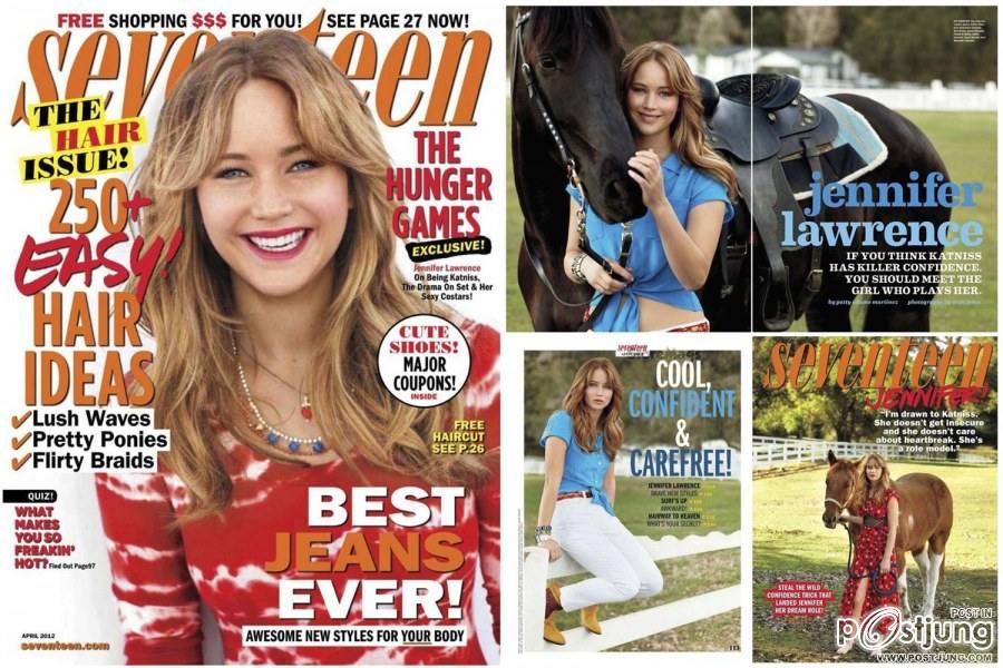 Jennifer lawrence @ Seventeen US April 2012