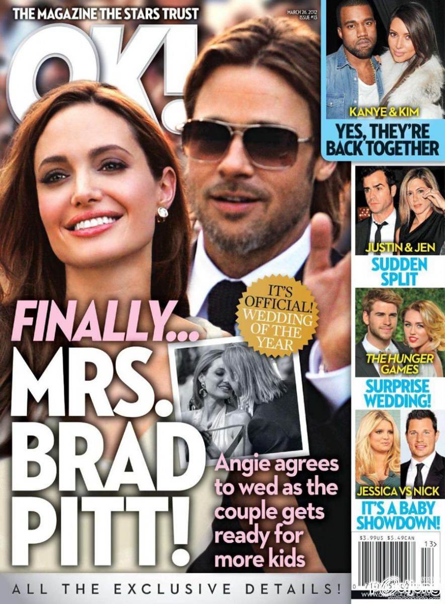 Angelina Jolie & Brad Pitt @ OK! issue 13 March 2012