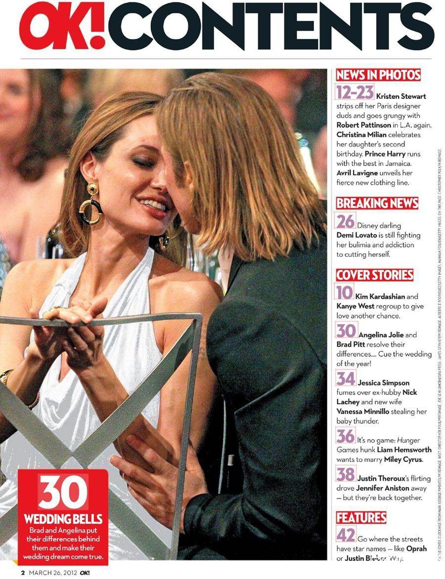 Angelina Jolie & Brad Pitt @ OK! issue 13 March 2012