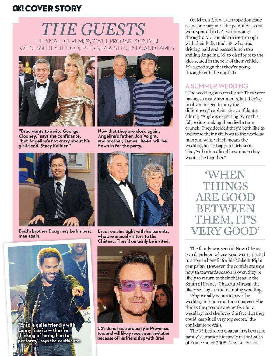 Angelina Jolie & Brad Pitt @ OK! issue 13 March 2012