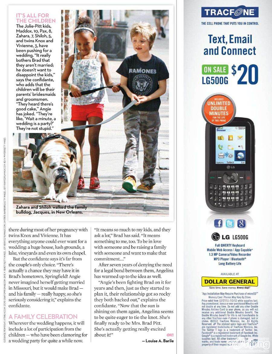 Angelina Jolie & Brad Pitt @ OK! issue 13 March 2012