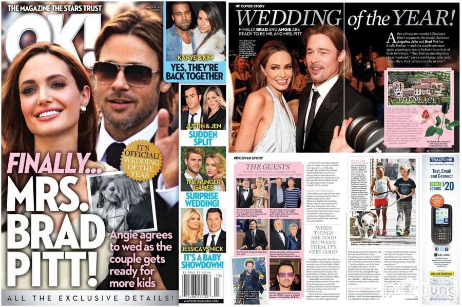 Angelina Jolie & Brad Pitt @ OK! issue 13 March 2012