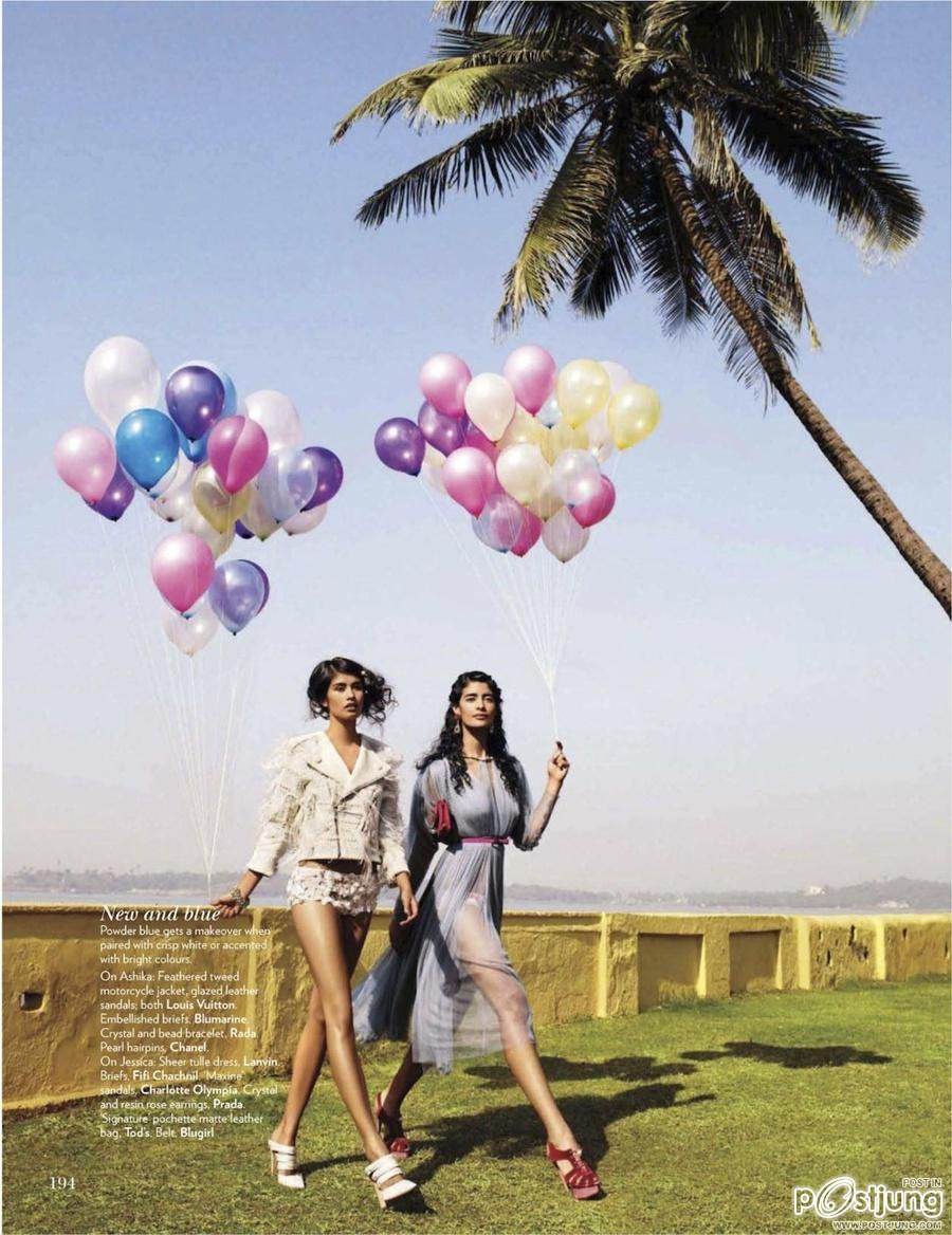 Alyssah ali, jessica clark & ashika pratt @ Vogue India March 2012