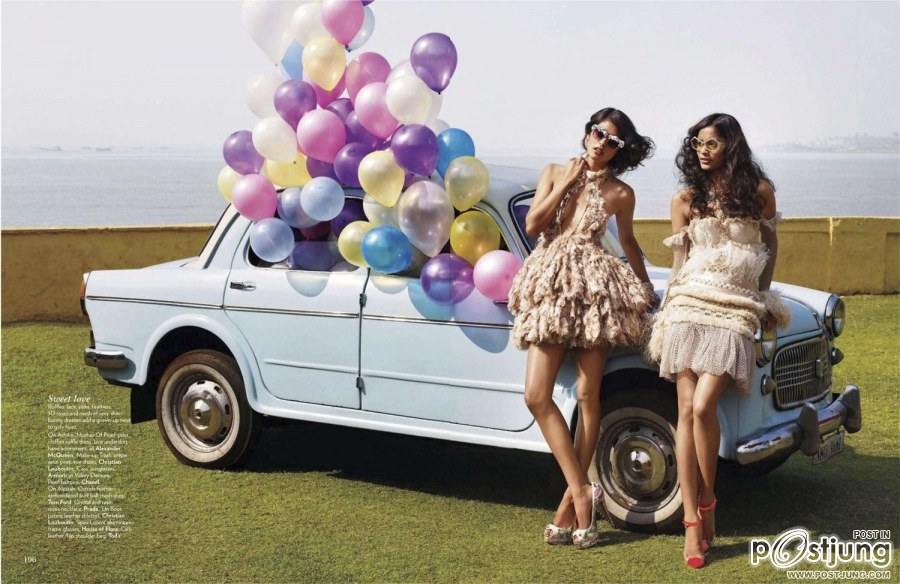 Alyssah ali, jessica clark & ashika pratt @ Vogue India March 2012