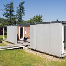 Unusual Summer House hides behind fabric panels