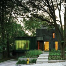 Eco-friendly Home Design in Toronto - a window with a waterfall effect...