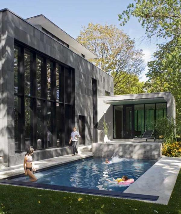 Eco-friendly Home Design in Toronto - a window with a waterfall effect...