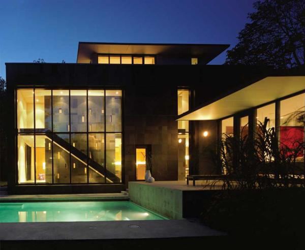 Eco-friendly Home Design in Toronto - a window with a waterfall effect...