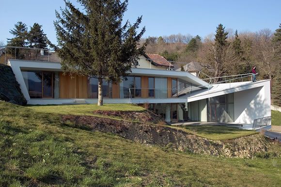 Modern Architectural Home by Austrian Architecture Firm - unusual folded design