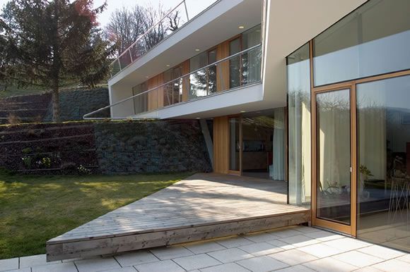 Modern Architectural Home by Austrian Architecture Firm - unusual folded design