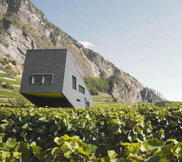 Mountain Home Design in Switzerland mimics the mountains