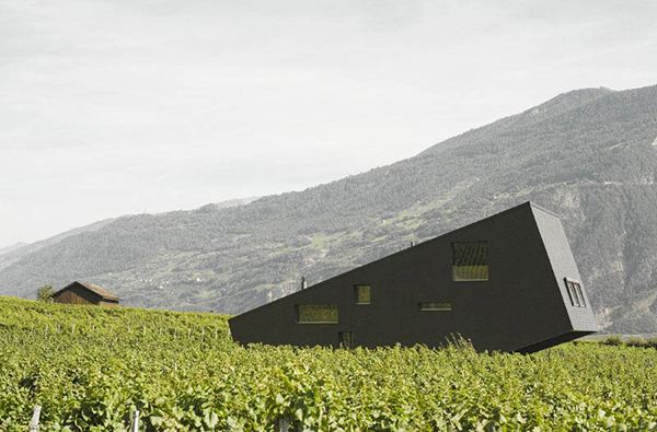 Mountain Home Design in Switzerland mimics the mountains