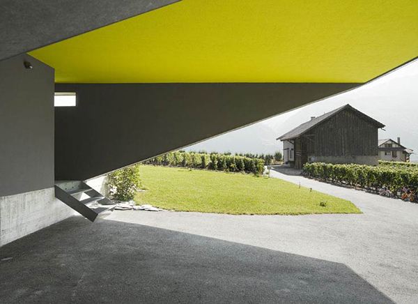 Mountain Home Design in Switzerland mimics the mountains