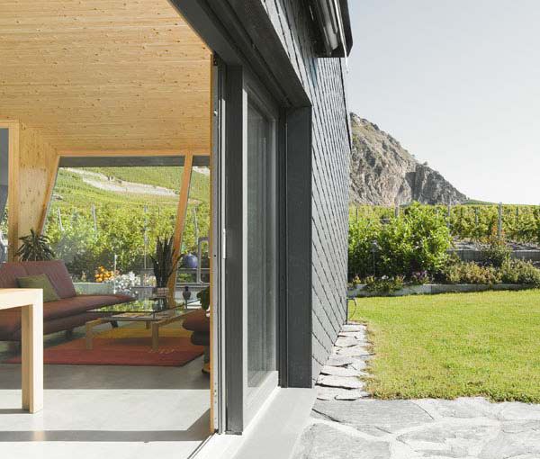 Mountain Home Design in Switzerland mimics the mountains