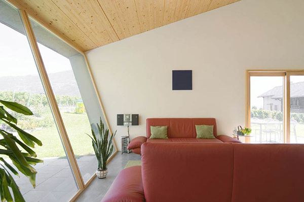 Mountain Home Design in Switzerland mimics the mountains