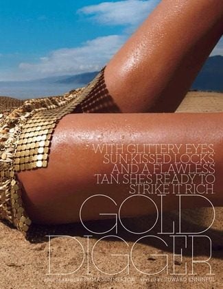 W MAGAZINE: CAROLY MURPHY IN "GOLD DIGGER" BY PHOTOGRAPHER EMMA SUMMERTON