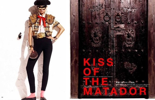VOGUE JAPAN: BIANCA BALTI IN "KISS OF THE MATADOR" BY PHOTOGRAPHER GIAMPAOLO SGURA