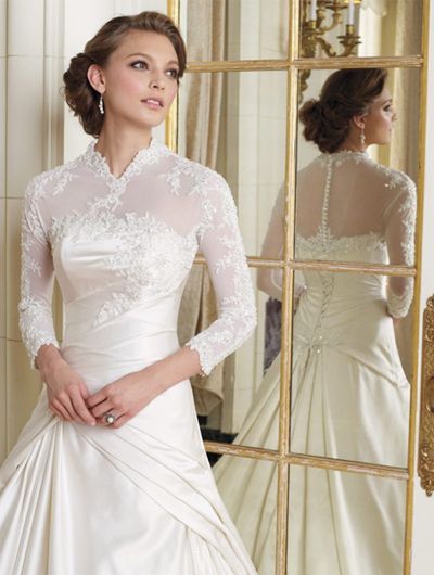 แฟชั่น ชุดเจ้าสาวแขนยาว หรูหราอลังกาล