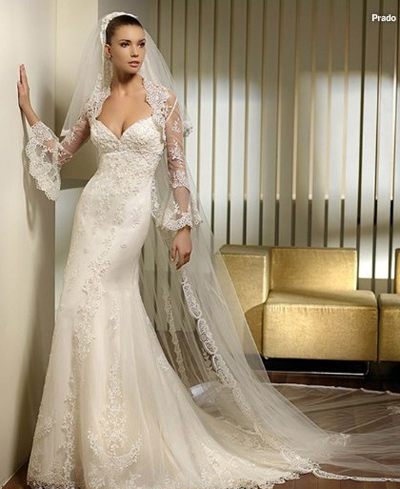 แฟชั่น ชุดเจ้าสาวแขนยาว หรูหราอลังกาล