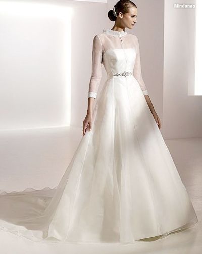 แฟชั่น ชุดเจ้าสาวแขนยาว หรูหราอลังกาล