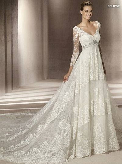 แฟชั่น ชุดเจ้าสาวแขนยาว หรูหราอลังกาล