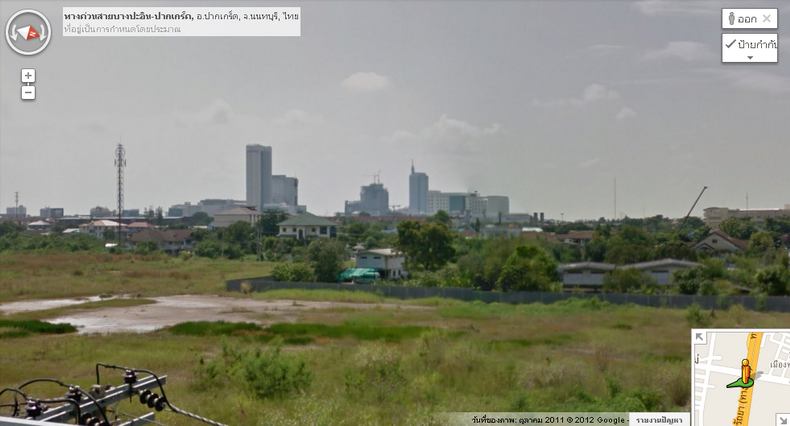 ตัวเมืองปากเกร็ด จาก Google Street View