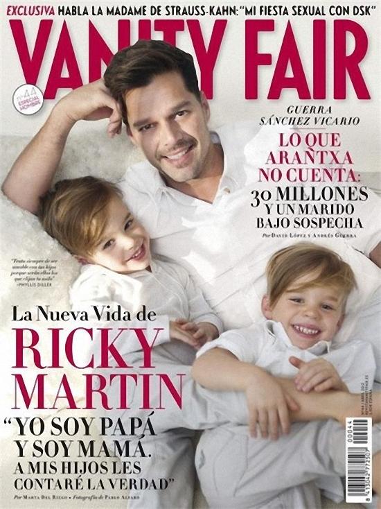 Ricky Martin & Twins @ Vanity Fair Spain April 2012