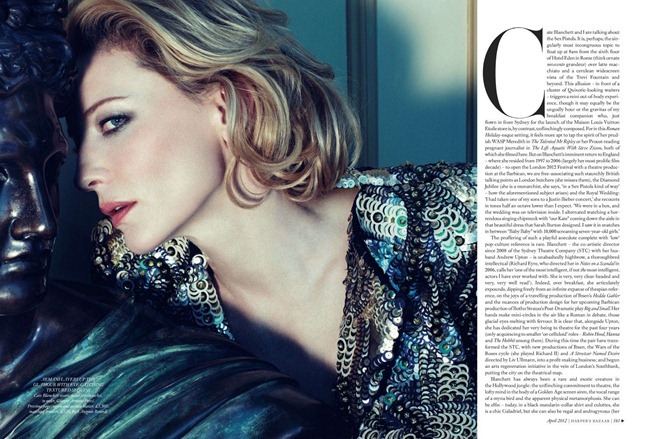 HARPER'S BAZAAR UK: CATE BLANCHETT IN "CATE" BY PHOTOGRAPHER ALEXI LUBOMIRSKI