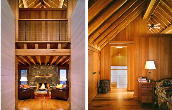 Modern Ranch House in Colorado - beautiful rustic design centers around fireplace!