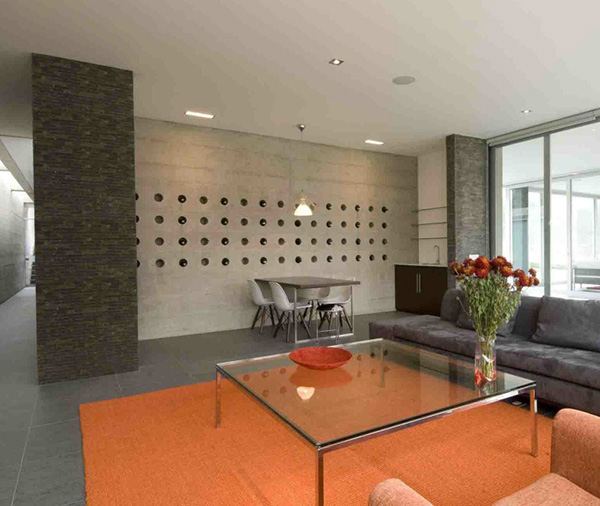 Concrete and Glass Home blends with the Andes