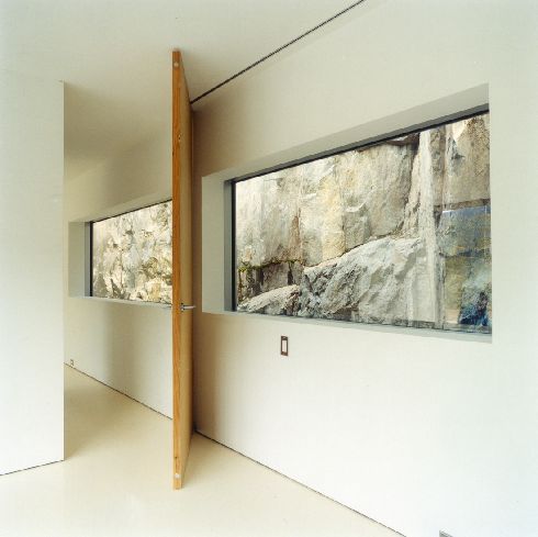 Mountain Chalet is built into the mountain, for a snowboarding pro Marc Morisset