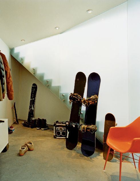 Mountain Chalet is built into the mountain, for a snowboarding pro Marc Morisset