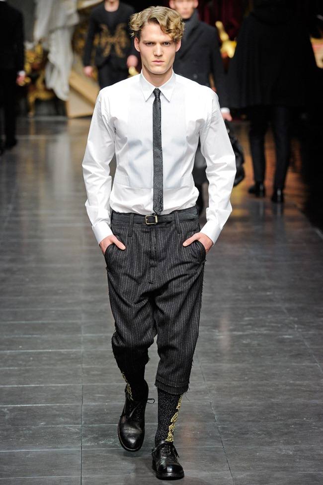 MILAN FASHION WEEK: DOLCE & GABBANA MEN'S FALL 2012