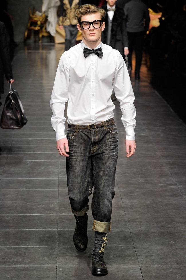 MILAN FASHION WEEK: DOLCE & GABBANA MEN'S FALL 2012