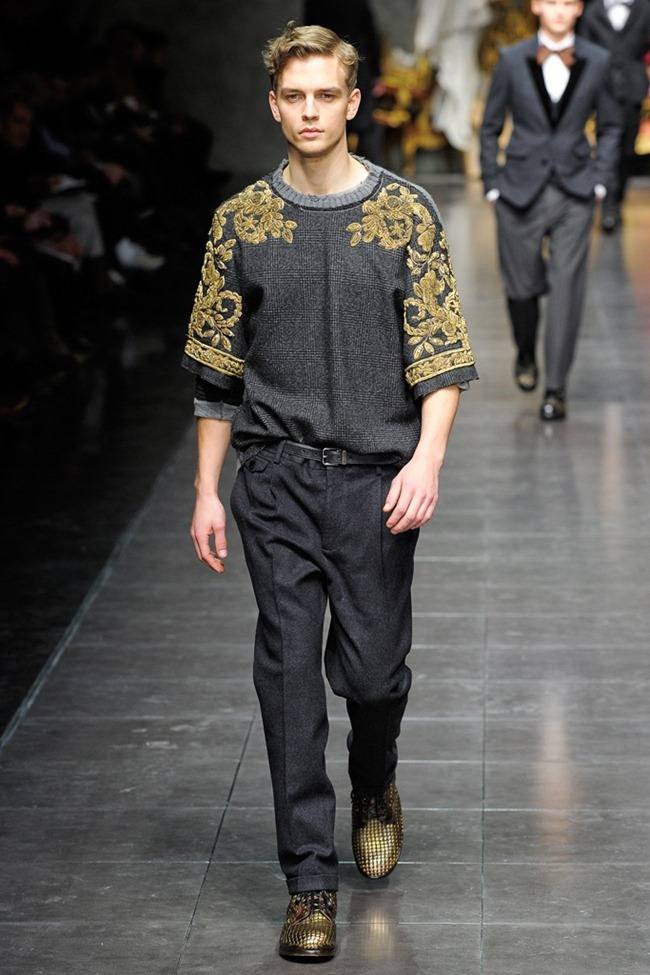 MILAN FASHION WEEK: DOLCE & GABBANA MEN'S FALL 2012