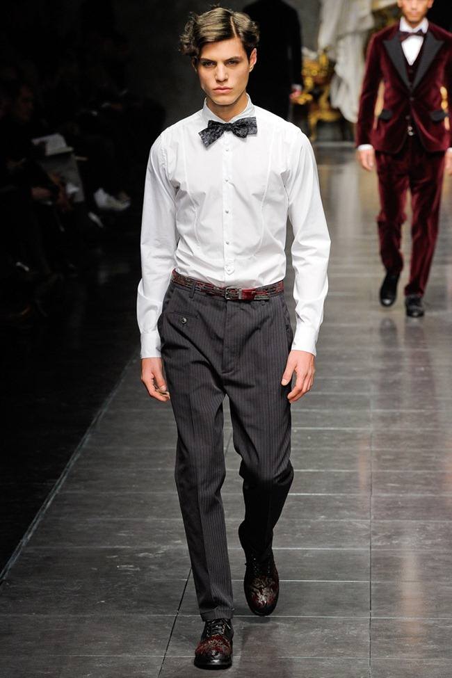 MILAN FASHION WEEK: DOLCE & GABBANA MEN'S FALL 2012