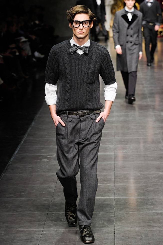 MILAN FASHION WEEK: DOLCE & GABBANA MEN'S FALL 2012