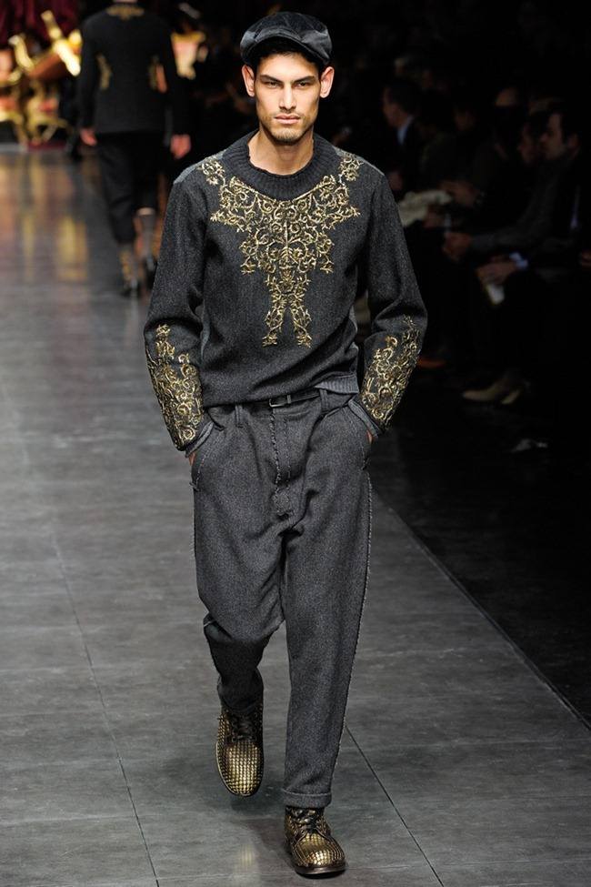 MILAN FASHION WEEK: DOLCE & GABBANA MEN'S FALL 2012