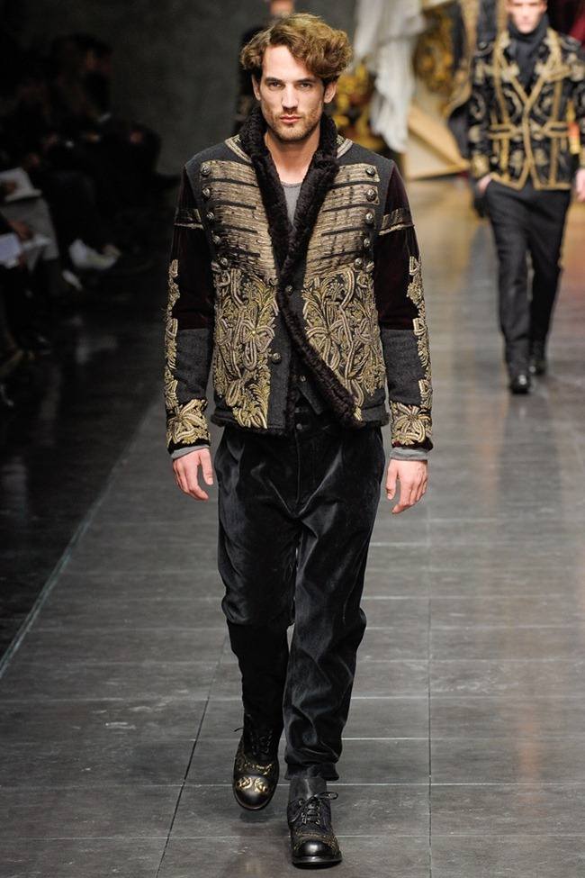 MILAN FASHION WEEK: DOLCE & GABBANA MEN'S FALL 2012