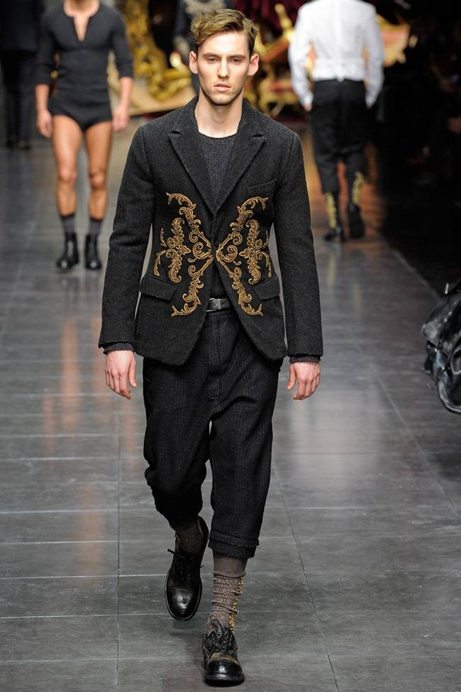 MILAN FASHION WEEK: DOLCE & GABBANA MEN'S FALL 2012