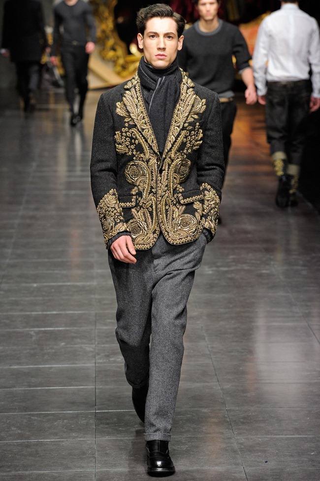 MILAN FASHION WEEK: DOLCE & GABBANA MEN'S FALL 2012